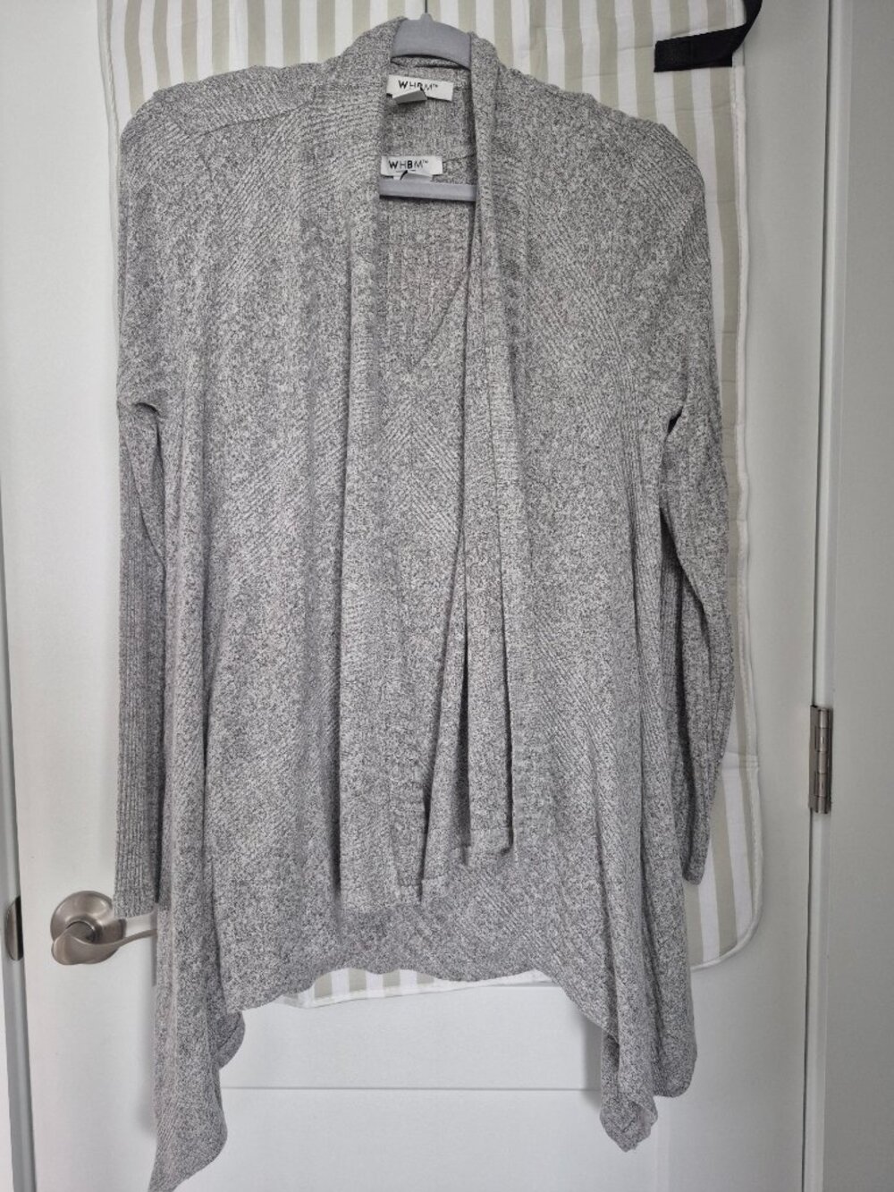 WHBM White House Black Market Knit Cardigan & Tank Set – Soft Gray – Size S